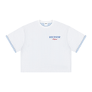 BLUSORE® NEGRONI Plaid-Lined Double-Face Boxy Tee
